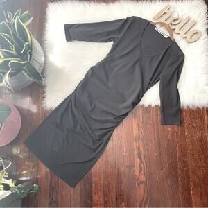 Michael Stars Dress Charcoal Grey Half Sleeve Bodycon NWOT